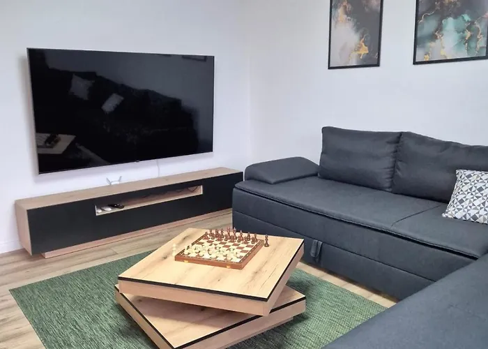 דירה Luxsuite Still Und Komfort 1 Balkon Grill Tv-75 Zoll דינסלאקן